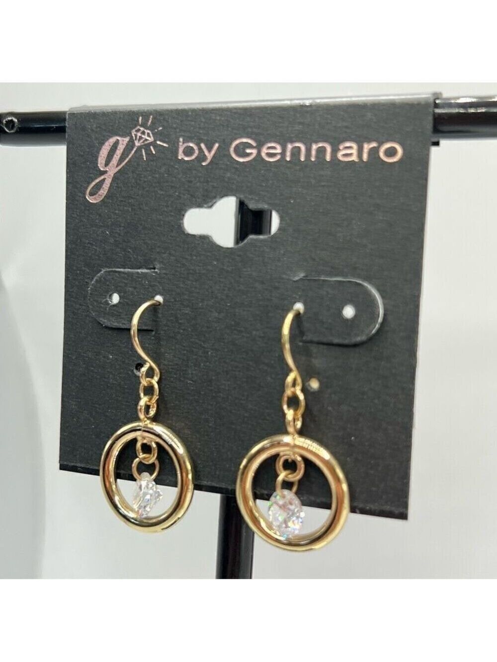 G by Gennaro Gold Drill Drop Crystal Dangle Earrings $16ea / 3 for $25